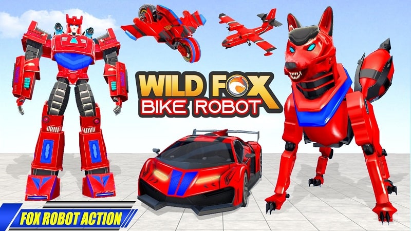 Fox Robot Transform Bike Game