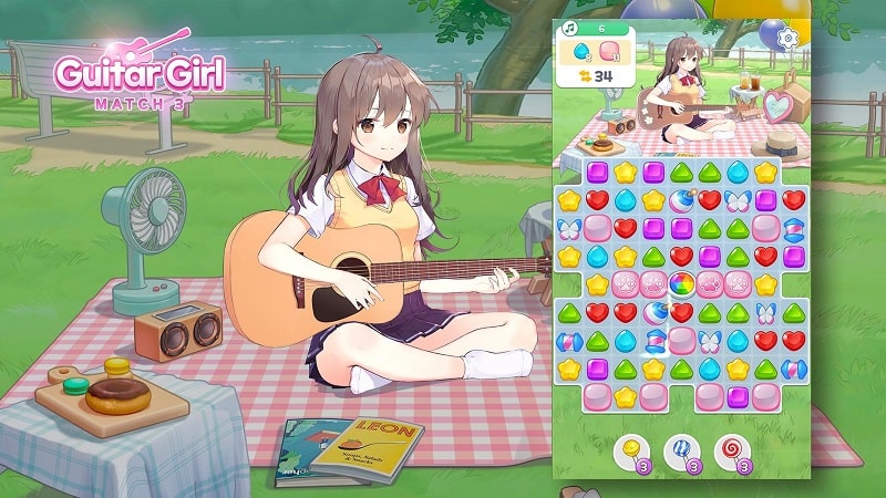 Guitar Girl Match 3